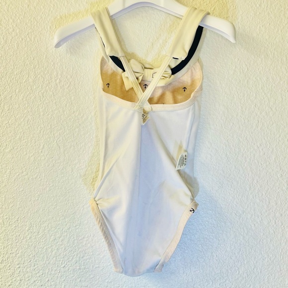 Hope & Henry Sailor Swimsuit & Terry Cloth Coverup Dress Sz 2T Pink Navy White - Picture 5 of 16